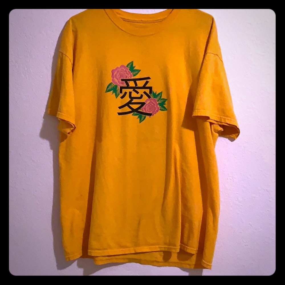 Gold Shirt With Rose